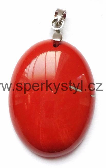 Elegantní přívěsek z minerálu červený jaspis