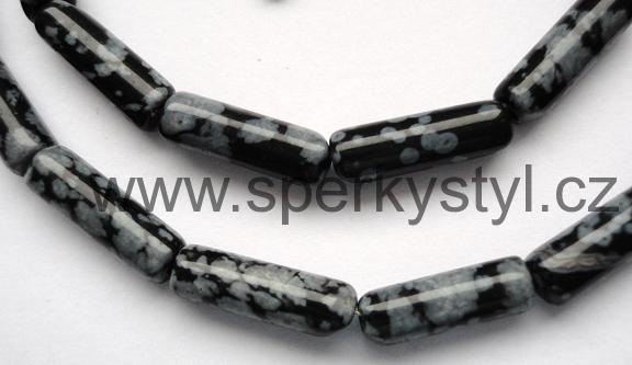 Elegantní náhrdelník z minerálu vločkový obsidián