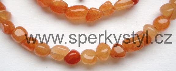 Elegantní náhrdelník z minerálu karneol