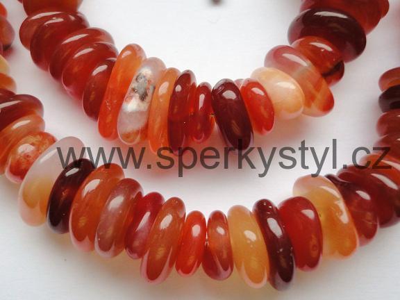 Elegantní náhrdelník z minerálu karneol