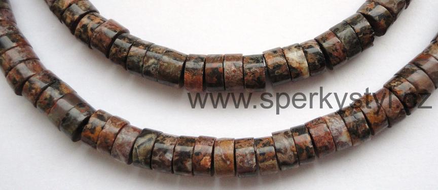 Elegantní náhrdelník z minerálu leopardí jaspis
