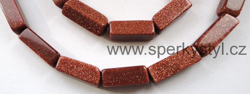 Elegantní náhrdelník z minerálu zlatý aventurín