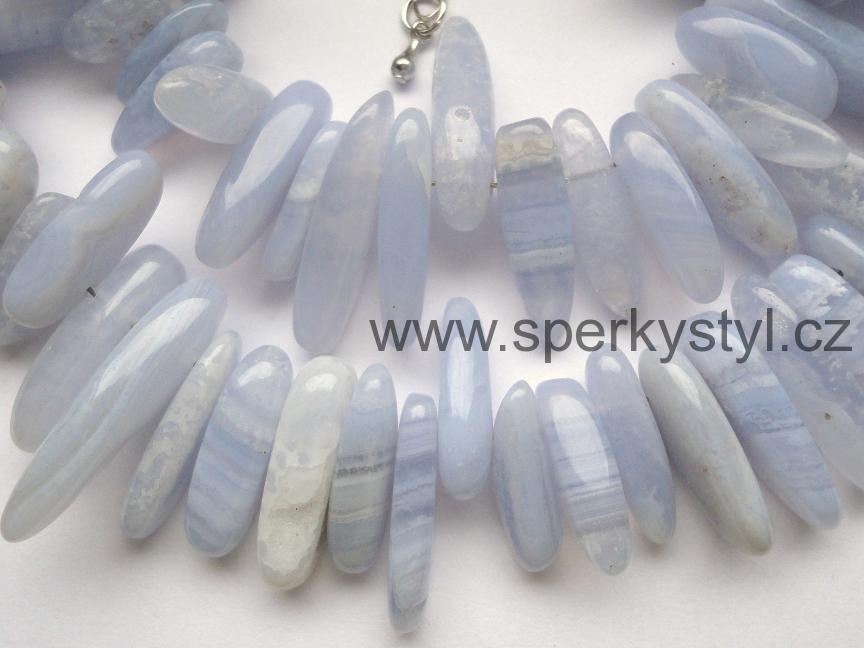 Náhrdelník z minerálu chalcedon