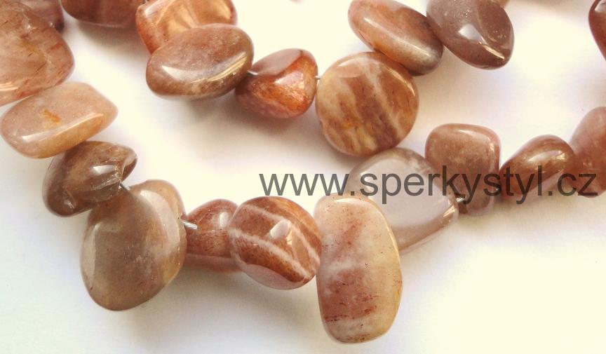 Luxusní náhrdelník z minerálu sluneční kámen