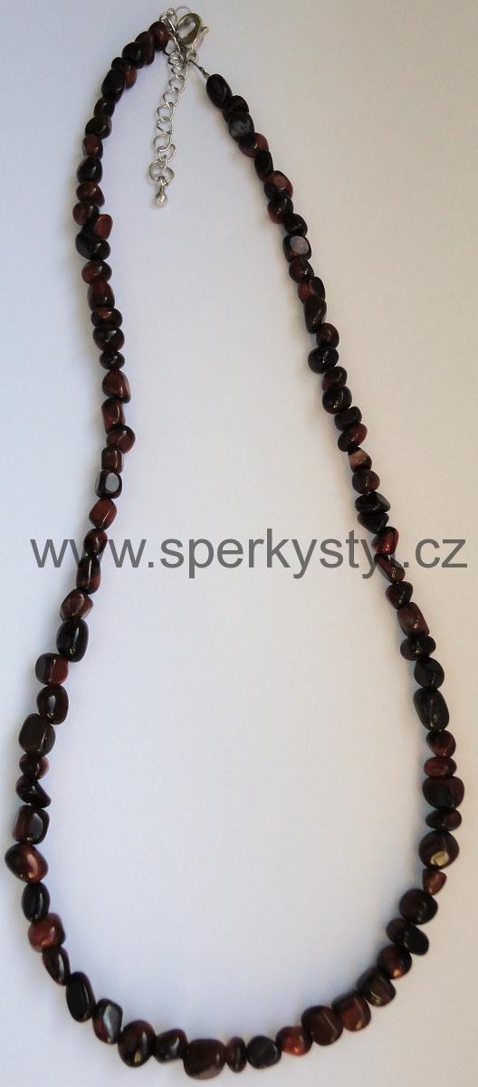 Elegantní náhrdelník z minerálu býčí oko