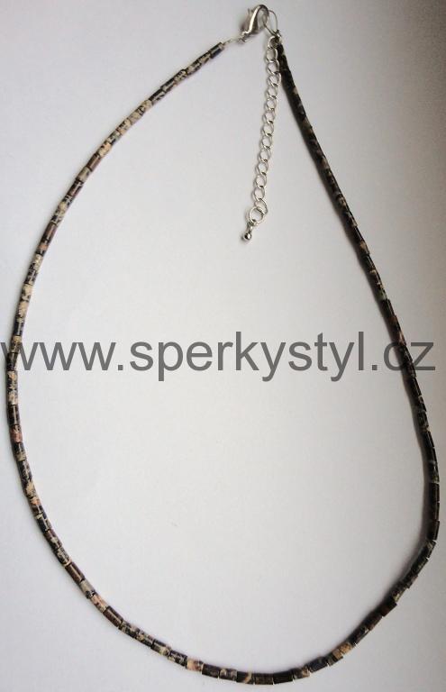 Elegantní náhrdelník z minerálu leopardí jaspis