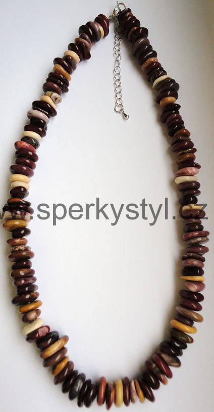 Elegantní náhrdelník z minerálu jaspis mokait
