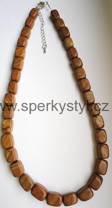 Elegantní náhrdelník z minerálu jaspis