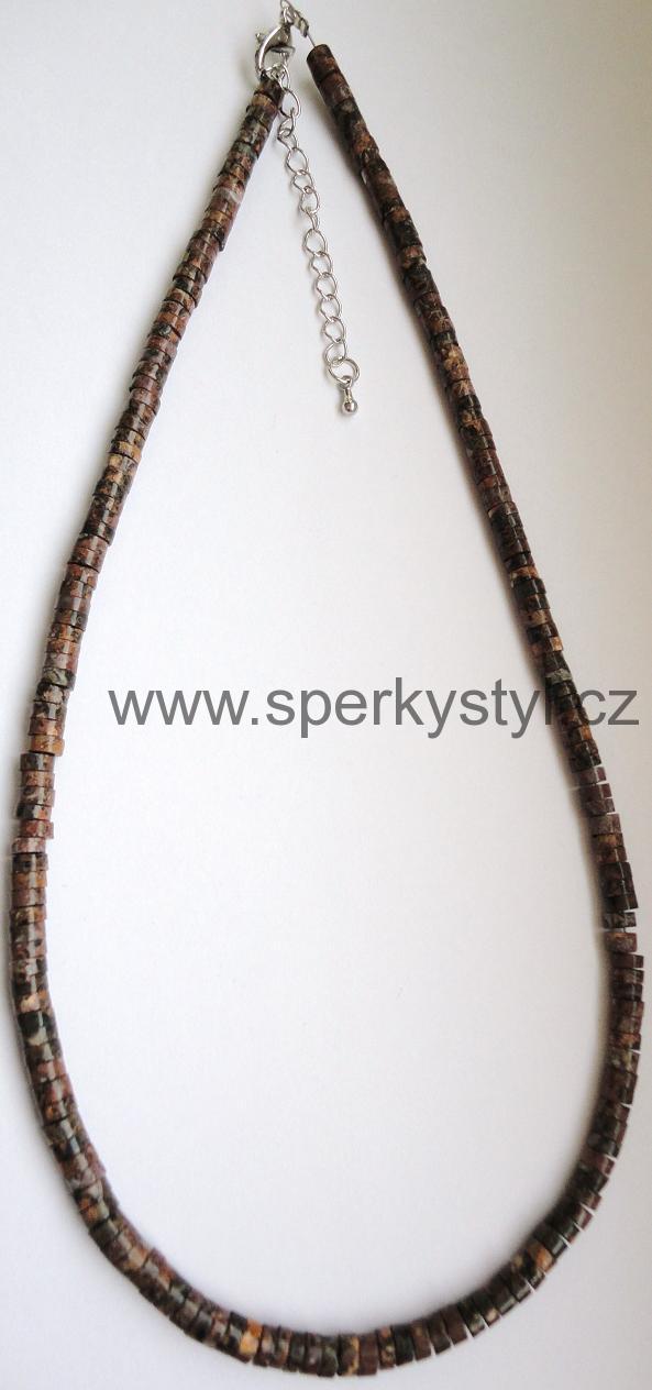 Elegantní náhrdelník z minerálu leopardí jaspis
