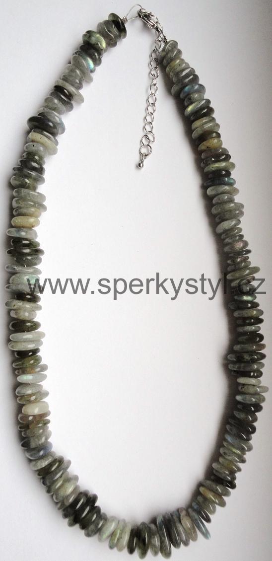 Elegantní náhrdelník z minerálu labradorit