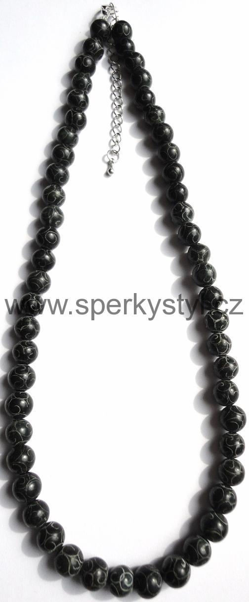 Elegantní náhrdelník z Tibetského horského minerálu - ručně vyřezávaný