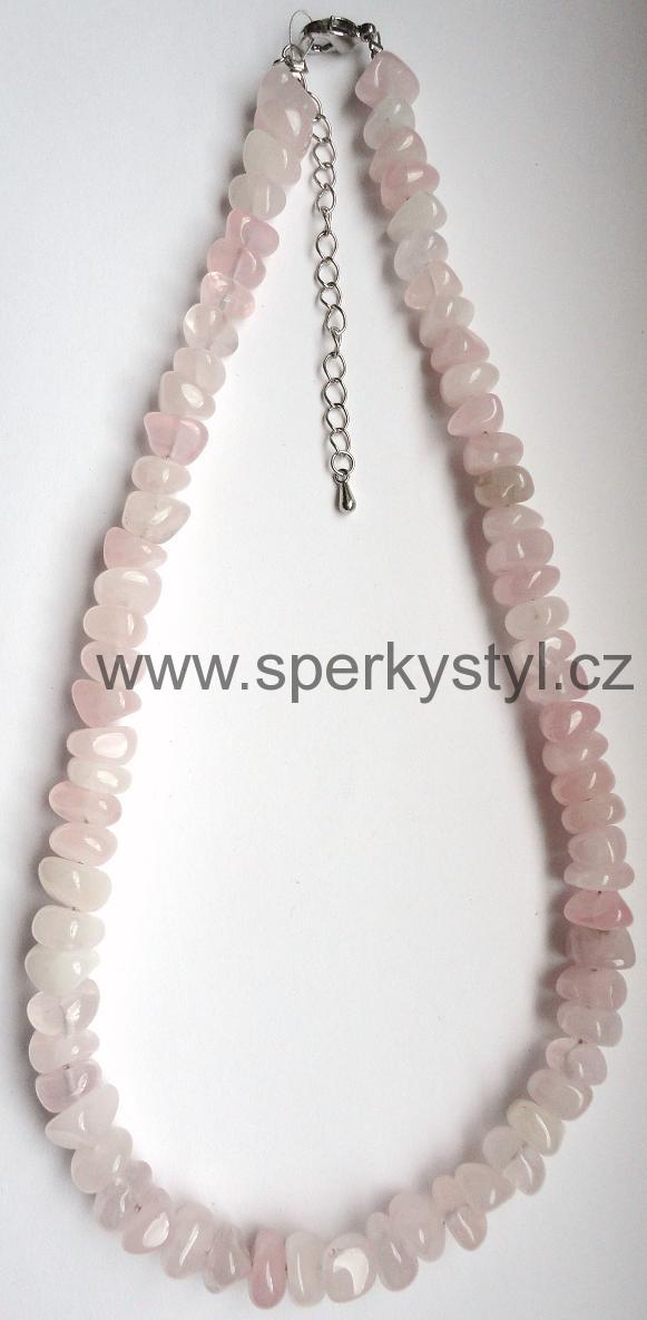 ELegantní náhrdelník z minerálu růženín