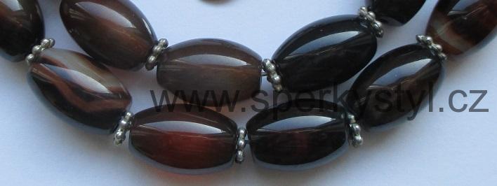 Elegantní náhrdelník z minerálu karneol + bižu