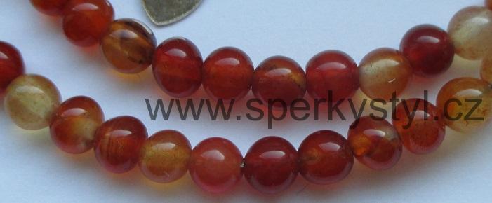 Elegantní náhrdelník z minerálu karneol