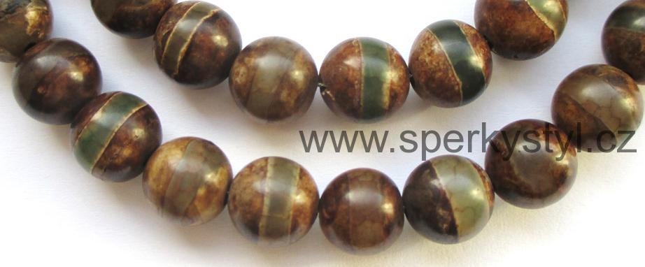 Elegantní náhrdelník z minerálu mongolský achát