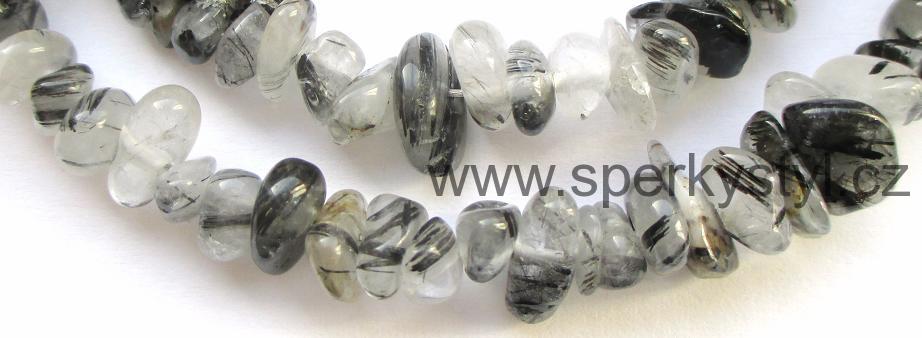 Elegantní náhrdelník z minerálu turmalín v křišťálu