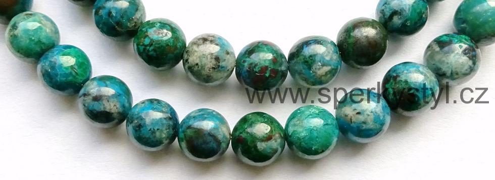 Luxusní náhrdelník z minerálu chryzokol