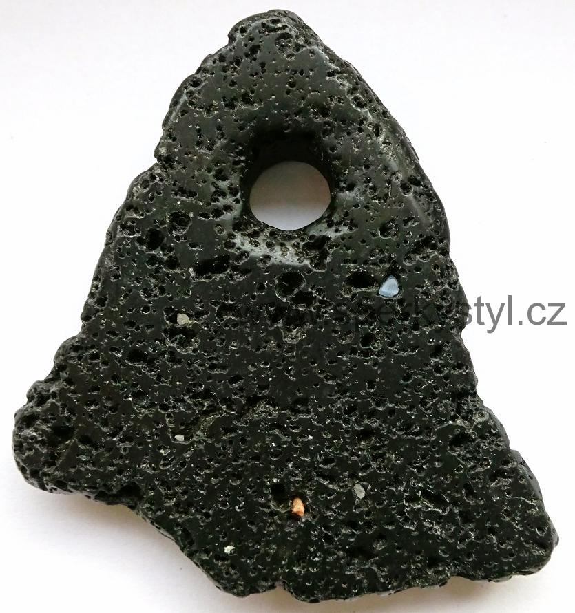 Originální přívěsek ze surového minerálu láva