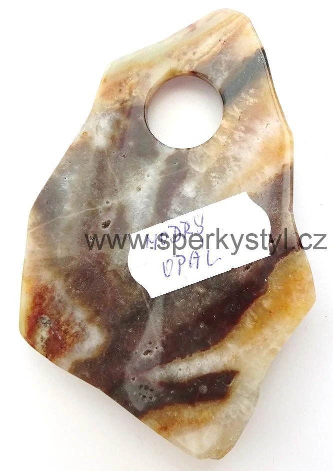 Originální přívěsek ze surového minerálu modrý opál