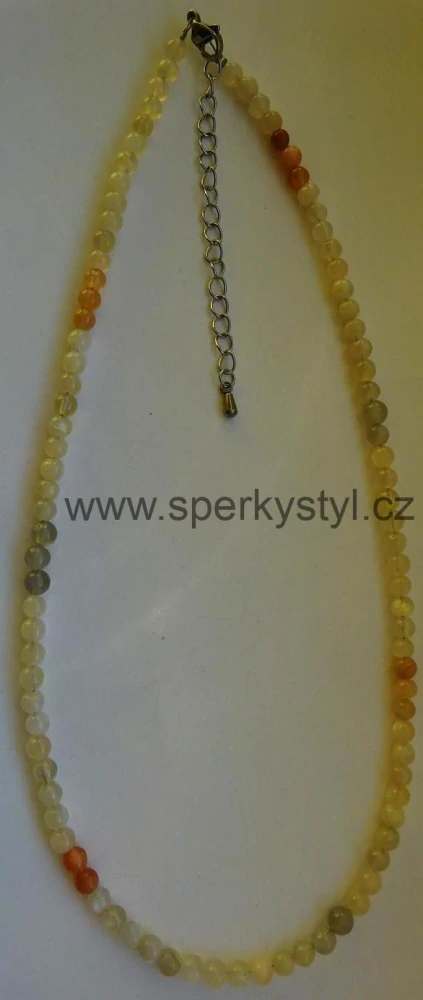 Elegantní náhrdelník z  minerálu měsíční kámen neboli adular