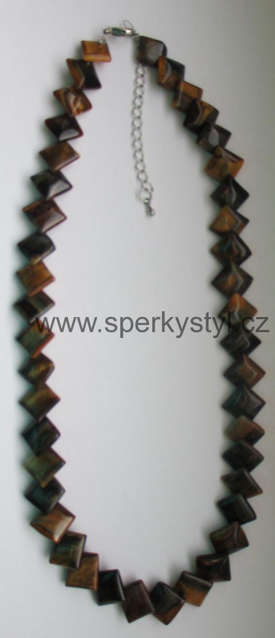 Elegantní náhrdelník z minerálu tygří oko