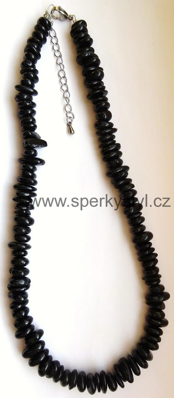 Elegantní náhrdelník z minerálu černý turmalín (skoryl)