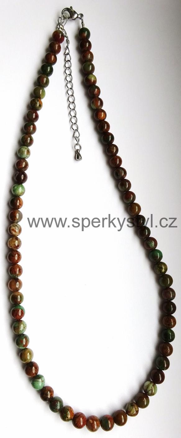 Elegantní náhrdelník z minerálu africký opál