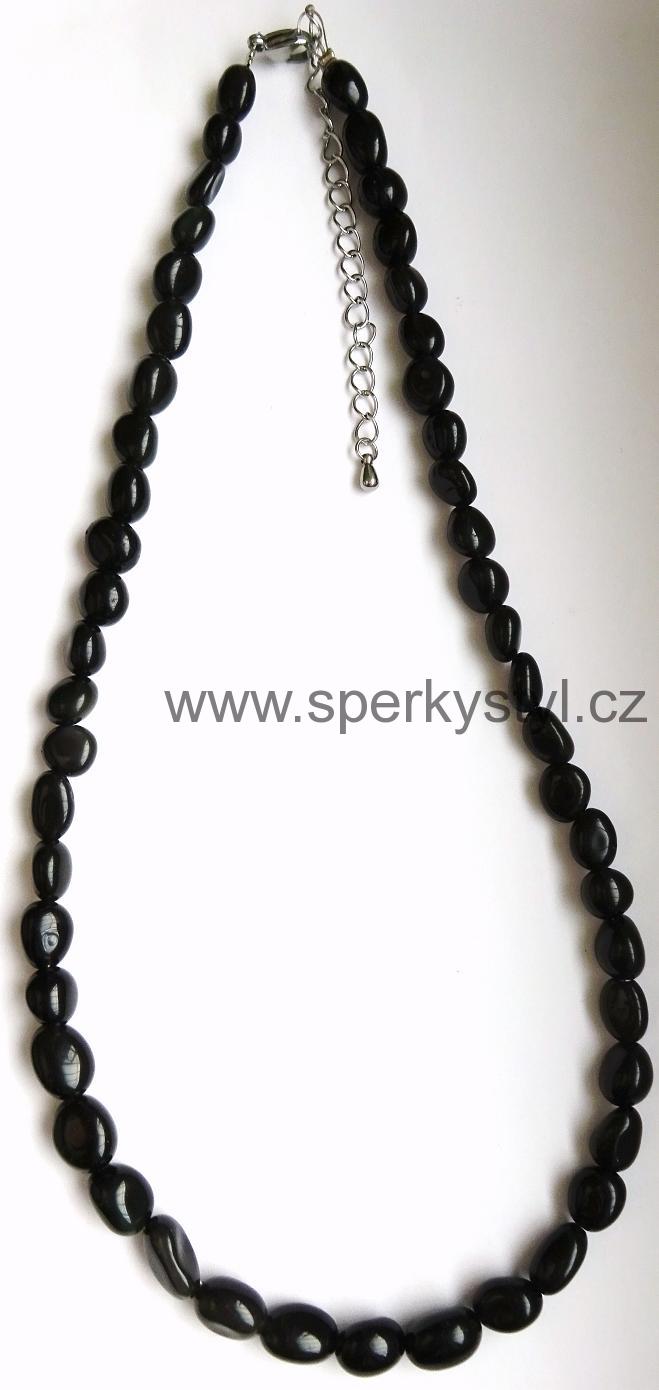 Elegantní náhrdelník z minerálu duhový obsidián
