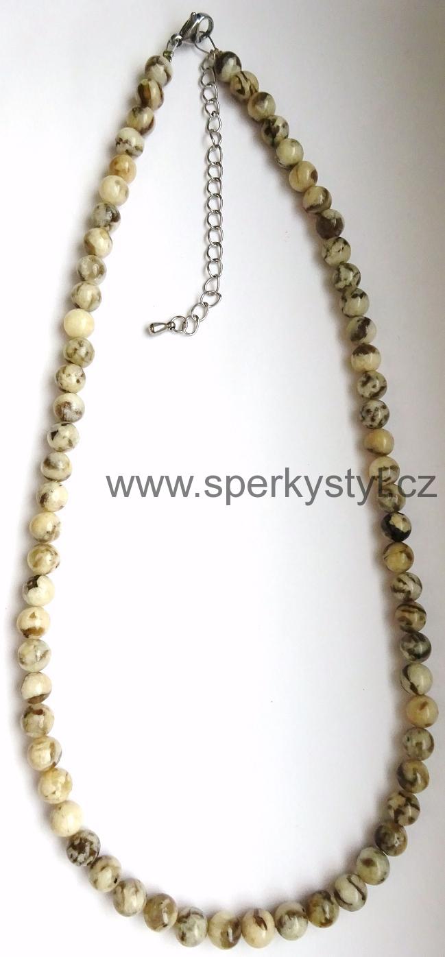 Elegantní náhrdelník z minerálu jaspis feldspar graphic