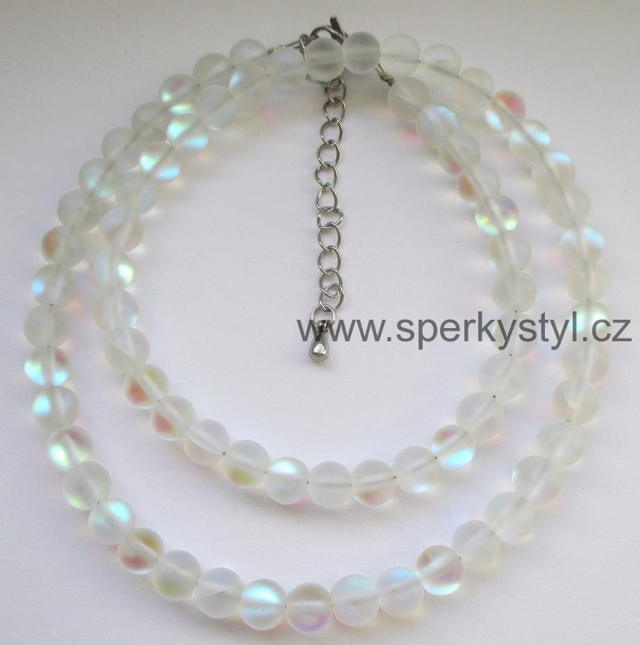 Luxusní náhrdelník z minerálu měsíční kámen