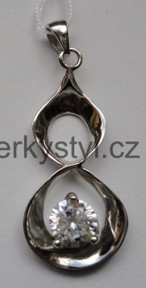 Elegantní stříbrný přívěsek se zirkonem