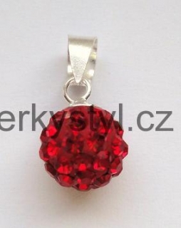 Elegantní stříbrný přívěsek osázený zirkony ve tvaru kuličky