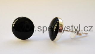 Elegantní naušnice s minerálem onyx
