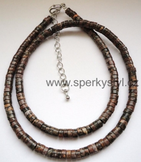 Elegantní náhrdelník z minerálu leopardí jaspis