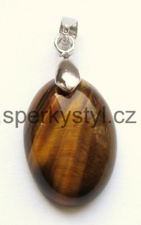 Elegantní stříbrný přívěsek s minerálem tygří oko