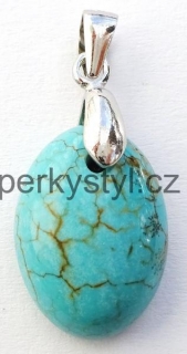 Elegantní stříbrný přívěsek s minerálem tyrkys