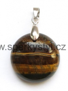 Elegantní stříbrný přívěsek s minerálem tygří oko