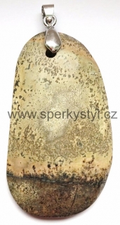 Elegantní přívěsek z minerálu obrázkový jaspis