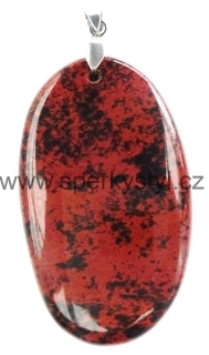 Elegantní přívěsek z minerálu mahagonový obsidián