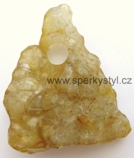 Originální přívěsek ze surového minerálu karneol