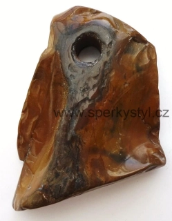 Originální přívěsek ze surového minerálu tygří oko